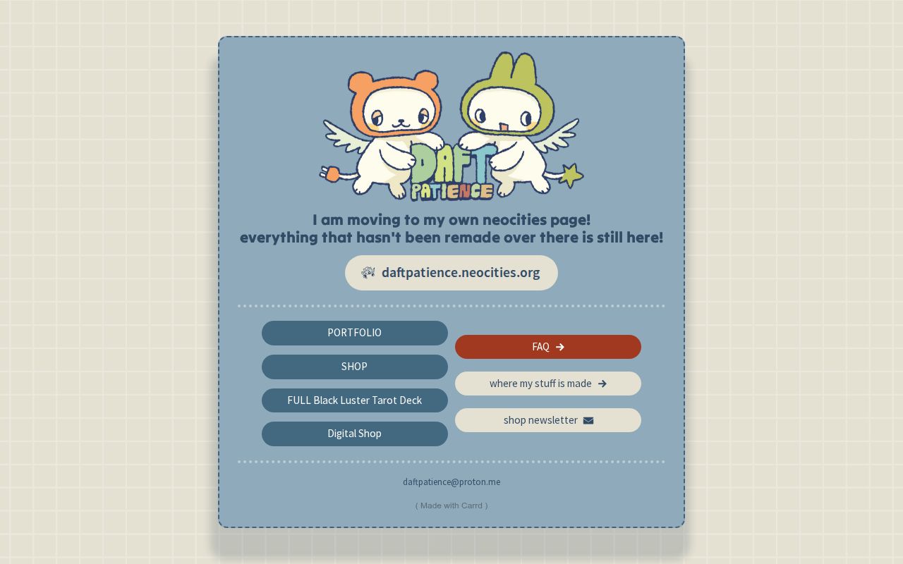 Screenshot of daftpatience